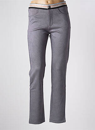 Pantalon slim taille élastique taille normale gris WALTRON femme