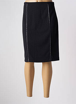 Jupe mi-longue stretch noir TELMAIL femme
