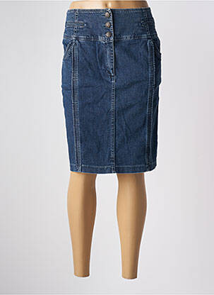 Jupe mi-longue taille normale bleu AQUAJEANS femme