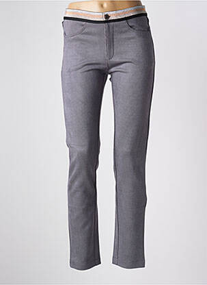 Pantalon slim gris WALTRON pour femme