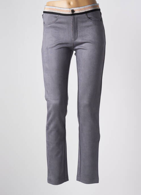 Pantalon slim taille élastique taille normale gris WALTRON femme