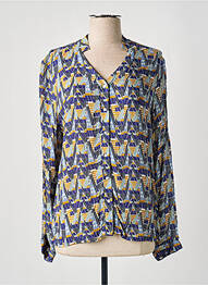 Chemisier tissage crêpe manches longues violet MAE MAHE femme