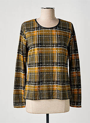 Pull coupe cintrée manches longues jaune TELMAIL femme