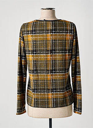 Pull coupe cintrée manches longues jaune TELMAIL femme