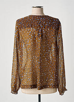 Chemisier tissage crêpe manches longues vert MAE MAHE femme