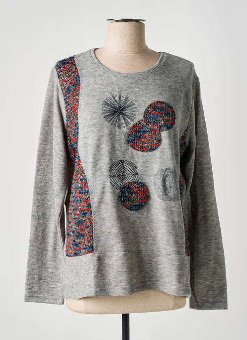 Pull gris TELMAIL pour femme