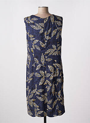 Robe mi-longue coupe fluide sans manche bleu GEVANA femme