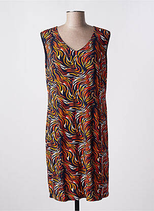 Robe mi-longue sans manche sans manche noir GEVANA femme