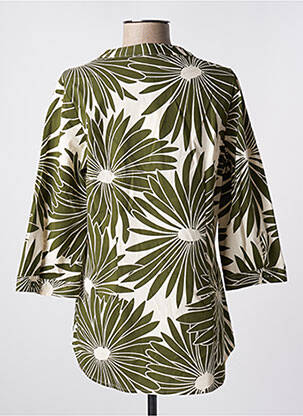 Chemisier imprimé fantaisie manches 3/4 vert MARIA BELLENTANI femme