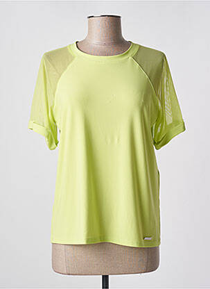 Top stretch manches courtes vert JOSEPH RIBKOFF femme
