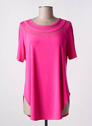Top stretch manches courtes rose JOSEPH RIBKOFF femme