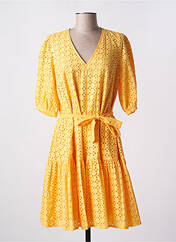 Robe mi-longue jaune LESLIE pour femme seconde vue