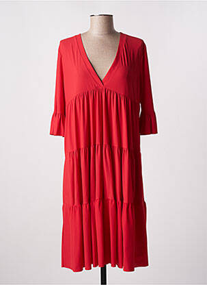 Robe mi-longue rouge INDIES pour femme