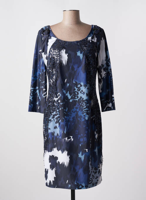 Robe mi-longue bleu LESLIE pour femme