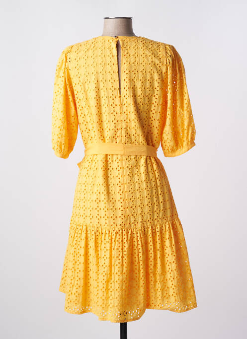 Robe mi-longue jaune LESLIE pour femme