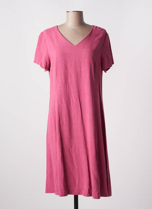 Robe mi-longue rose GEVANA pour femme