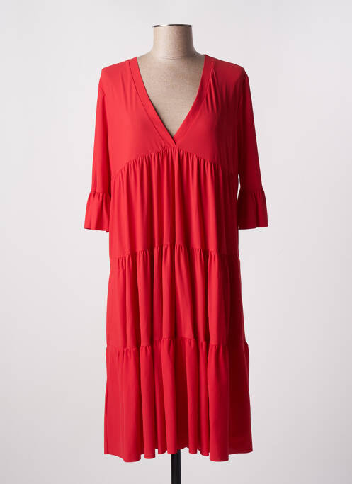 Robe mi-longue rouge INDIES pour femme