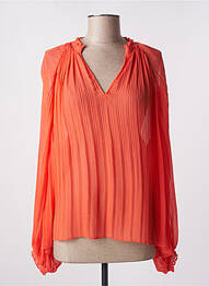 Blouse légère et transparente manches longues orange LOLA CASADEMUNT femme