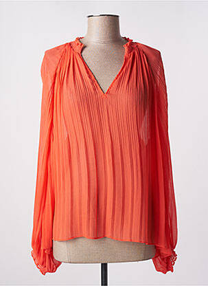 Blouse légère et transparente manches longues orange LOLA CASADEMUNT femme