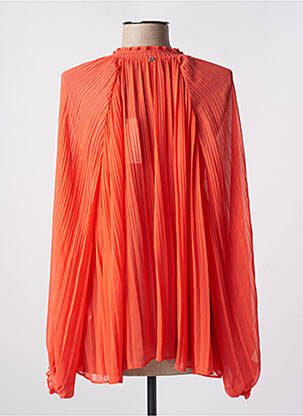 Blouse légère et transparente manches longues orange LOLA CASADEMUNT femme