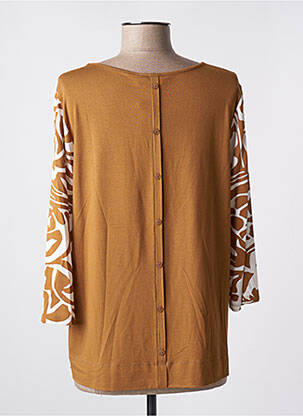 T-shirt manches 3/4 manches 3/4 marron MARIA BELLENTANI femme