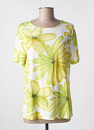T-shirt stretch manches courtes vert MARIA BELLENTANI femme