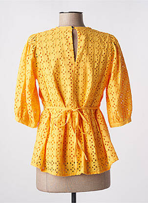 Tunique manches longues fermeture boutonnée sur le devant orange LESLIE femme