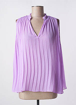 Blouse légère et transparente sans manche violet LOLA CASADEMUNT femme