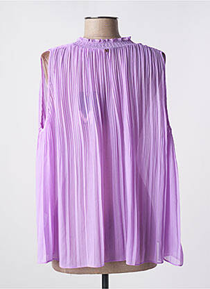 Blouse légère et transparente sans manche violet LOLA CASADEMUNT femme