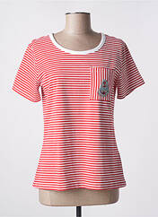 T-shirt rouge LEO & UGO pour femme seconde vue