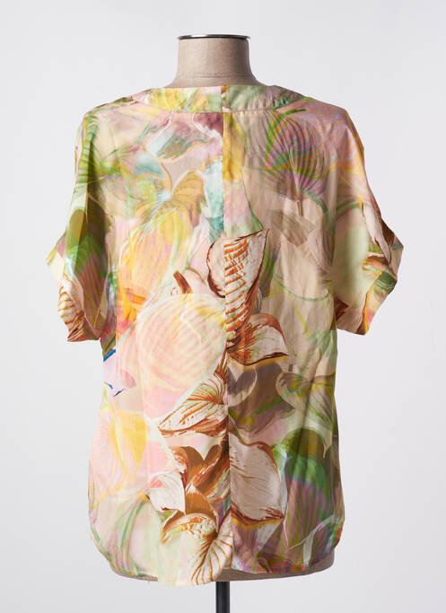 Blouse imprimé fleurs manches courtes beige TONI femme