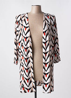 Veste casual epaulette beige GEVANA femme