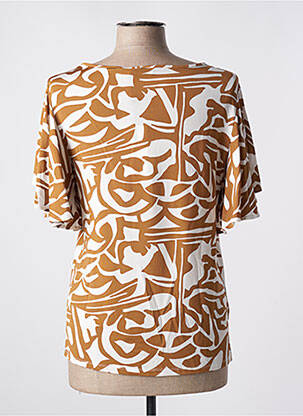 Top stretch manches courtes marron MARIA BELLENTANI femme