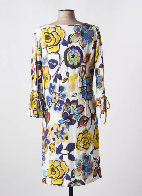 Robe mi-longue blanc ELEONORA AMADEI pour femme