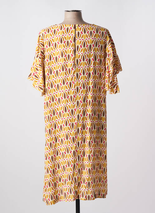 Robe mi-longue jaune MARIA BELLENTANI pour femme