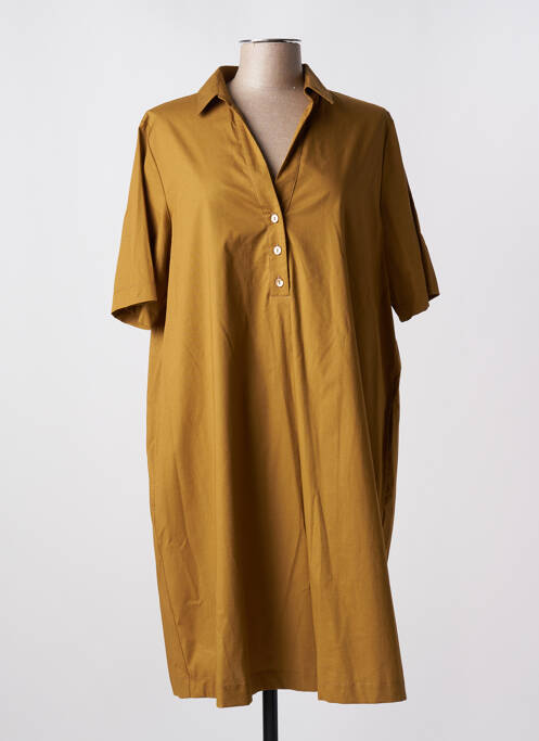 Robe mi-longue marron MARIA BELLENTANI pour femme