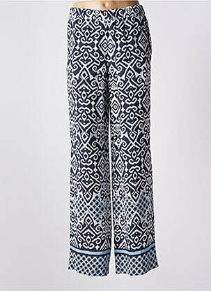 Pantalon large tissage popeline taille haute bleu GARDEUR femme