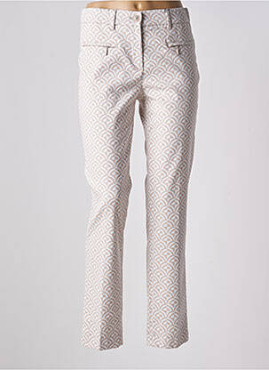 Pantalon droit stretch taille normale beige GARDEUR femme