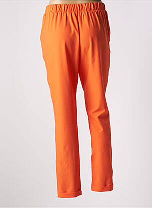 Pantalon droit stretch taille normale orange LESLIE femme