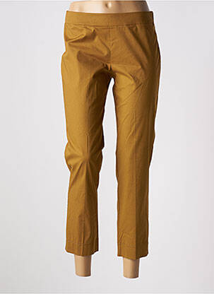 Pantalon 7/8 stretch taille normale marron MARIA BELLENTANI femme