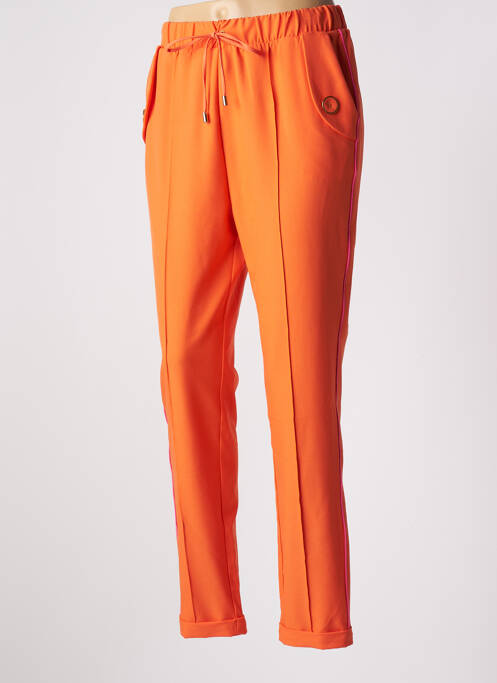 Pantalon droit orange LESLIE pour femme