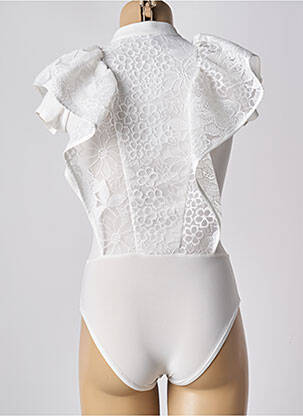 Body coupe cintrée manches courtes blanc LESLIE femme