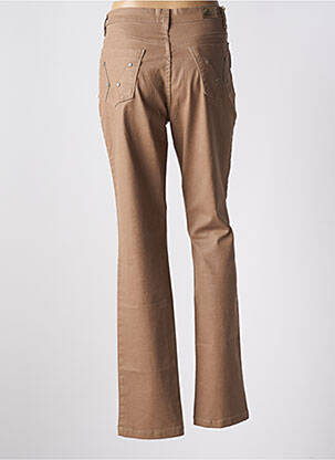 Pantalon slim tissage popeline taille normale marron WALTRON femme