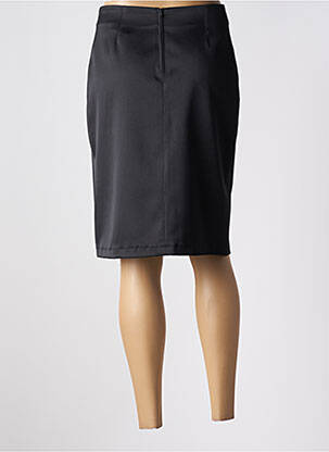 Jupe mi-longue taille à pinces noir TERRE DE SIENNE femme