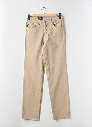 Pantalon slim tissage popeline taille normale beige LUCCHINI femme