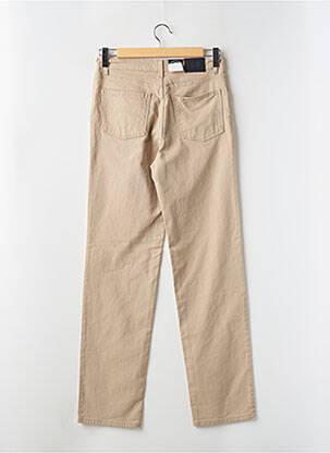 Pantalon slim tissage popeline taille normale beige LUCCHINI femme