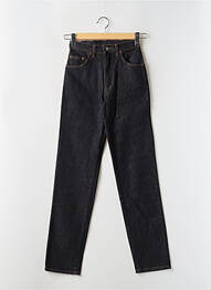 Jeans coupe slim tissage brut taille haute bleu LUCCHINI femme