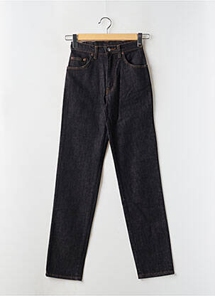 Jeans coupe slim tissage brut taille haute bleu LUCCHINI femme