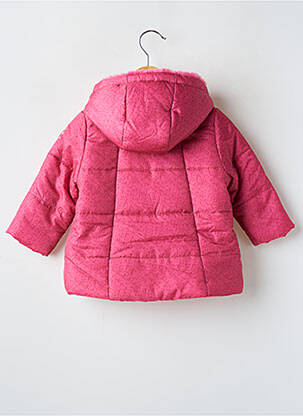 Doudoune poches a capuche rose 3 POMMES fille