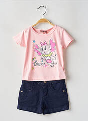 Ensemble short rose MON AMI pour fille seconde vue